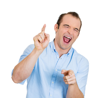 Man Laughing and Pointing
