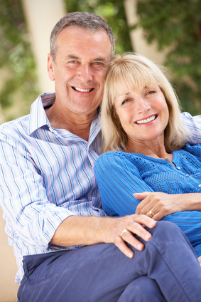 Senior Couple Relaxing Outside