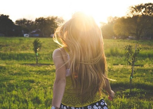 Woman In Sunset