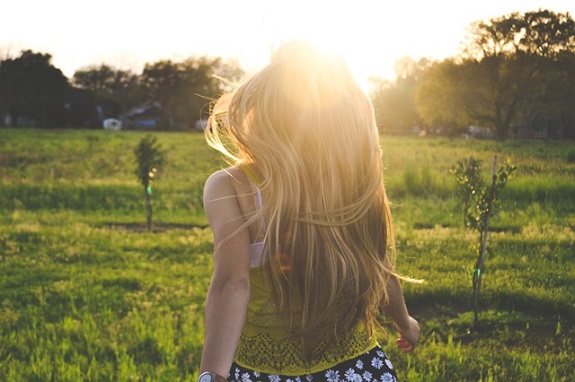 Woman In Sunset