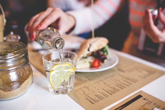 Glass of Water with Lemon